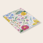 Vibrant Wildflower Garden Pattern Hand Painted Folk Floral Design Notebook Gallery Image 2