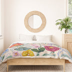 Vibrant Wildflower Garden Pattern Hand Painted Folk Floral Design Duvet Cover Gallery Image 3
