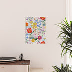 Vibrant Wildflower Garden Pattern Hand Painted Folk Floral Design Poster Gallery Image 2
