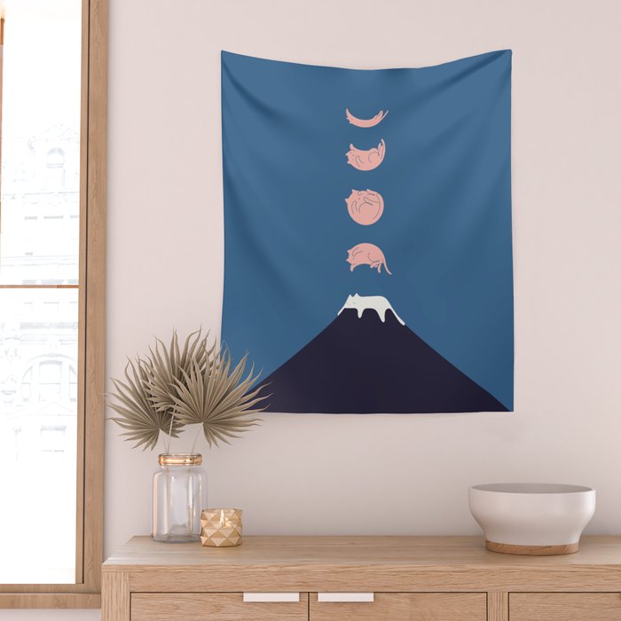 Cat Landscape 73 Wall Tapestry Gallery Image 2