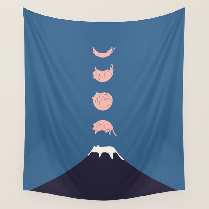 Cat Landscape 73 Wall Tapestry Gallery Image 4