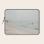 At the Beach 25 - Pastel Beach - Minimal - People - Ocean - Sea Travel photography Laptop Sleeve Gallery Image 1