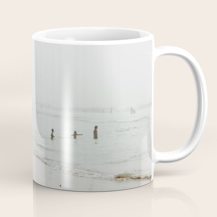 At the Beach 25 - Pastel Beach - Minimal - People - Ocean - Sea Travel photography Coffee Mug Gallery Image 1