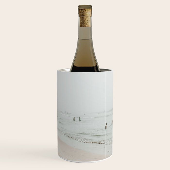 At the Beach 25 - Pastel Beach - Minimal - People - Ocean - Sea Travel photography Wine Chiller Gallery Image 1