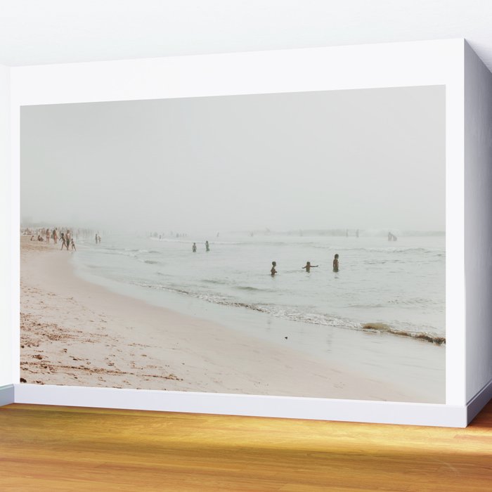 At the Beach 25 - Pastel Beach - Minimal - People - Ocean - Sea Travel photography Wall Mural Gallery Image 2