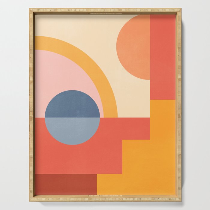 Abstract Geometric Shapes 31 Serving Tray Gallery Image 1