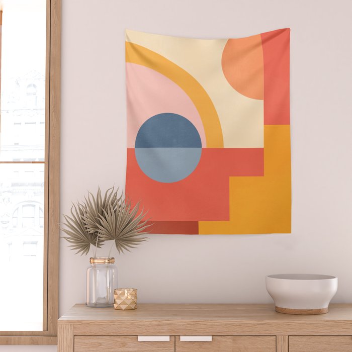 Abstract Geometric Shapes 31 Wall Tapestry Gallery Image 2