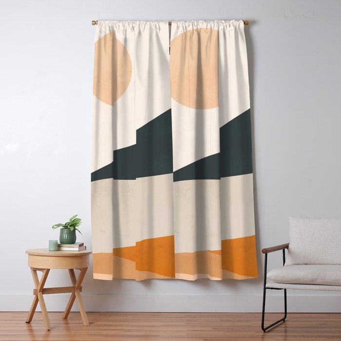 Abstract Art Landscape 14 Window Curtain Gallery Image 1