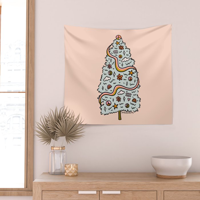 Aquarius Tree Wall Tapestry Gallery Image 2