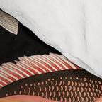 Whimsical Underwater World Multicolor Fish Pattern Black Comforter Gallery Image 4