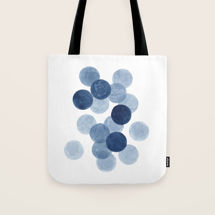 Indigo Ombre Circles Tote Bag Gallery Image 1