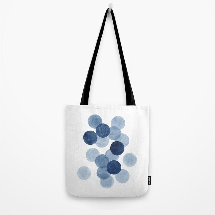 Indigo Ombre Circles Tote Bag Gallery Image 2