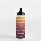 Gradient Arch III Warm Sunset Mid Century Modern Rainbow Water Bottle Gallery Image 2
