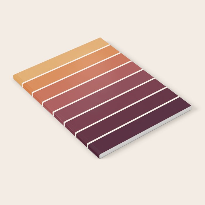 Gradient Arch III Warm Sunset Mid Century Modern Rainbow Notebook Gallery Image 2