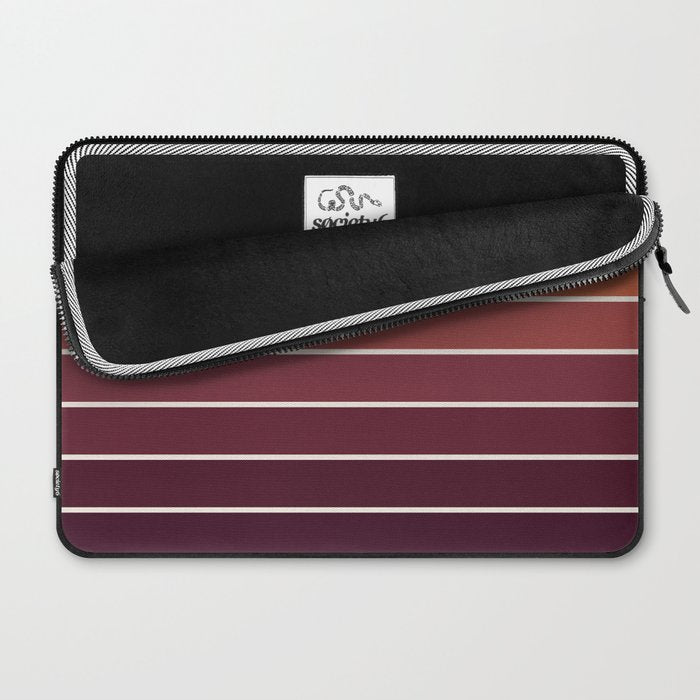 Gradient Arch III Warm Sunset Mid Century Modern Rainbow Laptop Sleeve Gallery Image 2