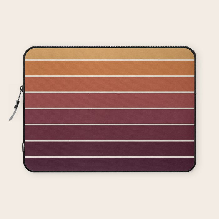 Gradient Arch III Warm Sunset Mid Century Modern Rainbow Laptop Sleeve Gallery Image 1