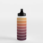 Gradient Arch III Warm Sunset Mid Century Modern Rainbow Water Bottle Gallery Image 3