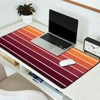 Gradient Arch III Warm Sunset Mid Century Modern Rainbow Desk Mat Gallery Image 2