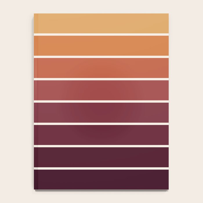 Gradient Arch III Warm Sunset Mid Century Modern Rainbow Notebook Gallery Image 4