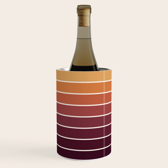 Gradient Arch III Warm Sunset Mid Century Modern Rainbow Wine Chiller Gallery Image 2