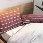 Gradient Arch III Warm Sunset Mid Century Modern Rainbow Pillow Sham Gallery Image 2
