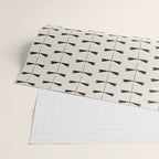 Dragonfly Pattern VIII Neutral Off White Wrapping Paper Gallery Image 2