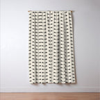 Dragonfly Pattern VIII Neutral Off White Window Curtain Gallery Image 3