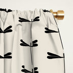 Dragonfly Pattern VIII Neutral Off White Window Curtain Gallery Image 2