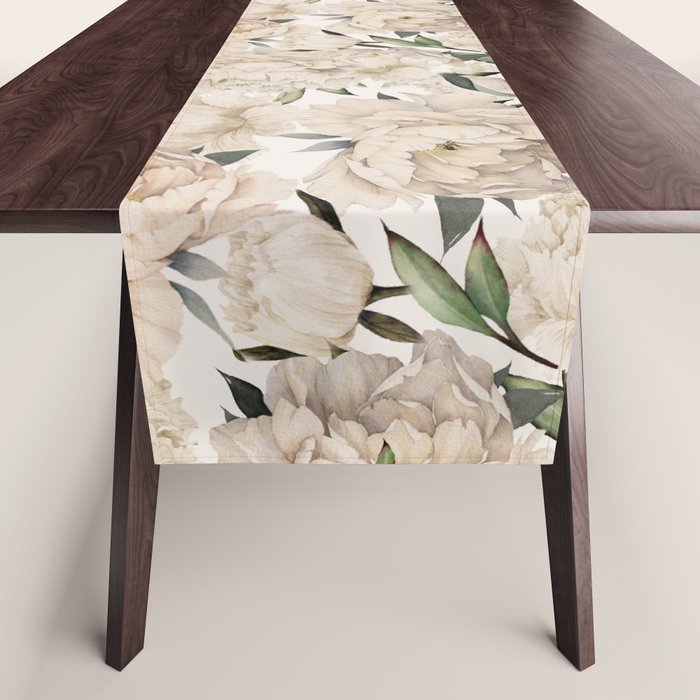 Peonies Pattern Table Runner Gallery Image 1
