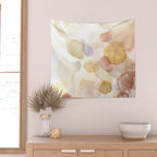 Bloom No. 5 Abstract watercolor floral Wall Tapestry Gallery Image 2