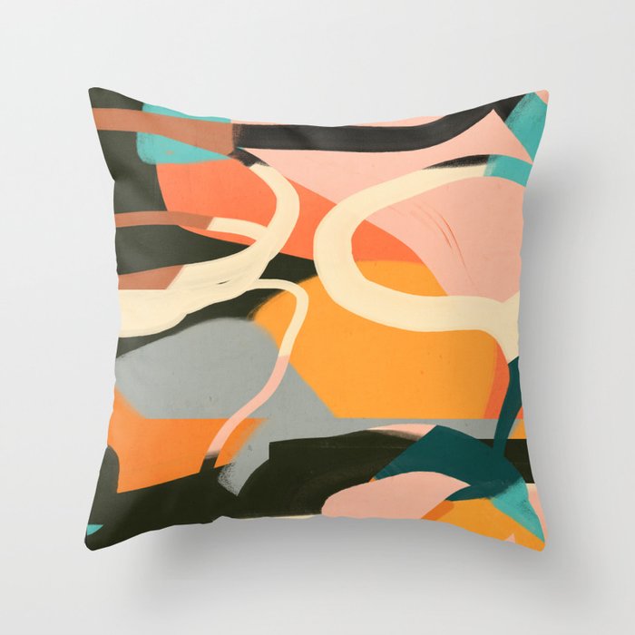 Modern Abstract Art 111 Throw Pillow Gallery Image 1