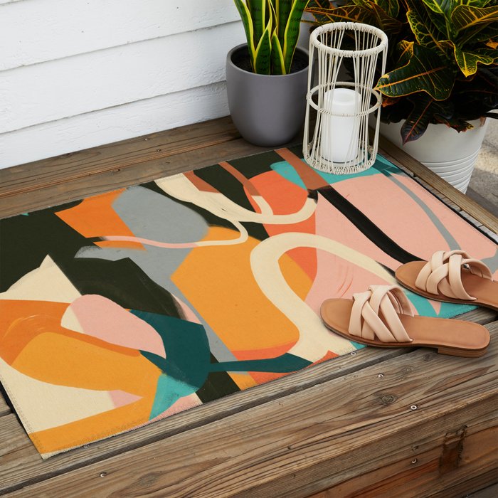 Modern Abstract Art 111 Outdoor Rug Gallery Image 2