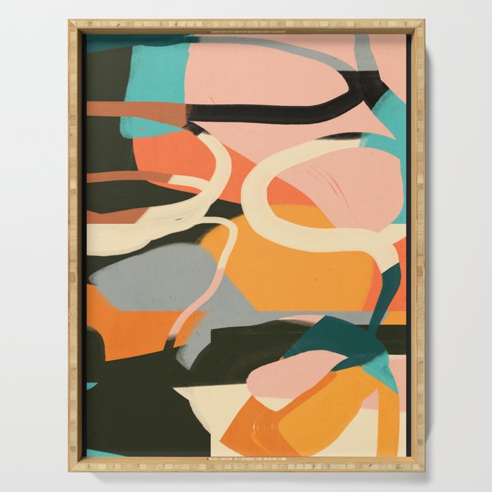 Modern Abstract Art 111 Serving Tray Gallery Image 1