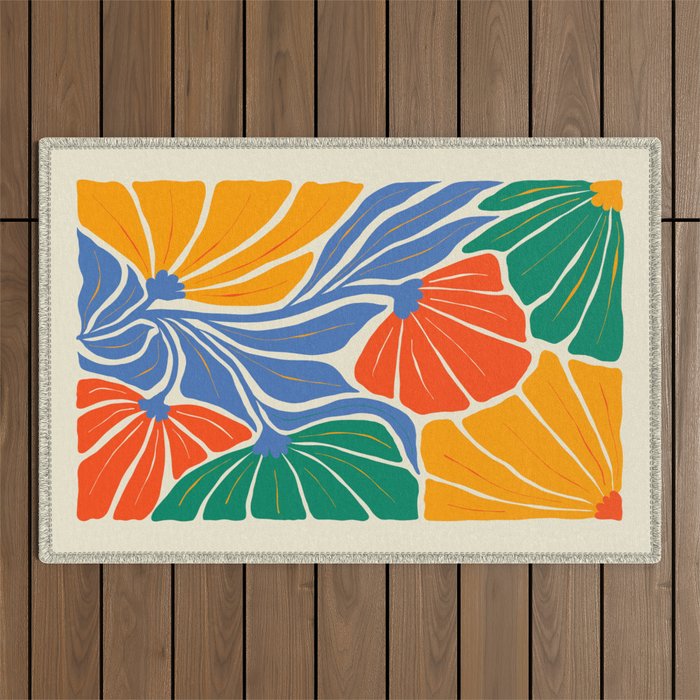 Starlight Summer: Matisse Foliage | Flower Market 002 Outdoor Rug Gallery Image 1