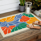 Starlight Summer: Matisse Foliage | Flower Market 002 Outdoor Rug Gallery Image 2