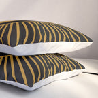 Subtle Sun Moon Stars in Black and Ochre Pillow Sham Gallery Image 3