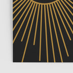 Subtle Sun Moon Stars in Black and Ochre Poster Gallery Image 3