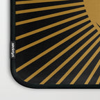Subtle Sun Moon Stars in Black and Ochre Laptop Sleeve Gallery Image 3