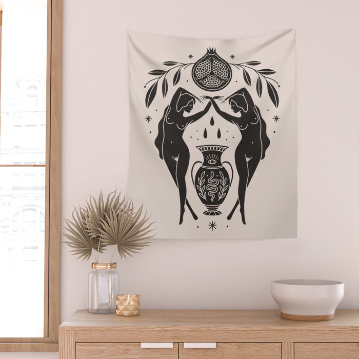 Persephone - Black Wall Tapestry Gallery Image 2