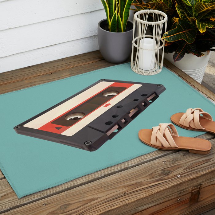 Cassette Tape Polygon Art Outdoor Rug Gallery Image 2