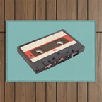 Cassette Tape Polygon Art Outdoor Rug Gallery Image 1