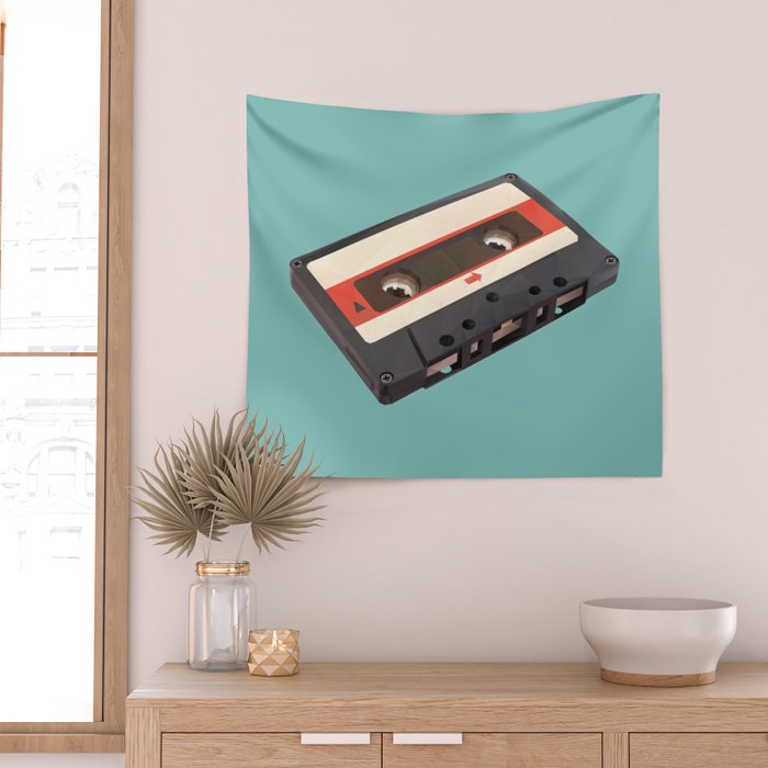 Cassette Tape Polygon Art Wall Tapestry Gallery Image 2