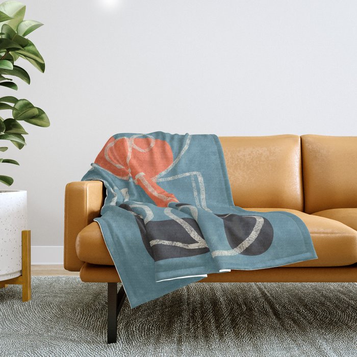 Organic Minimalist Layers 4 Throw Blanket Gallery Image 1