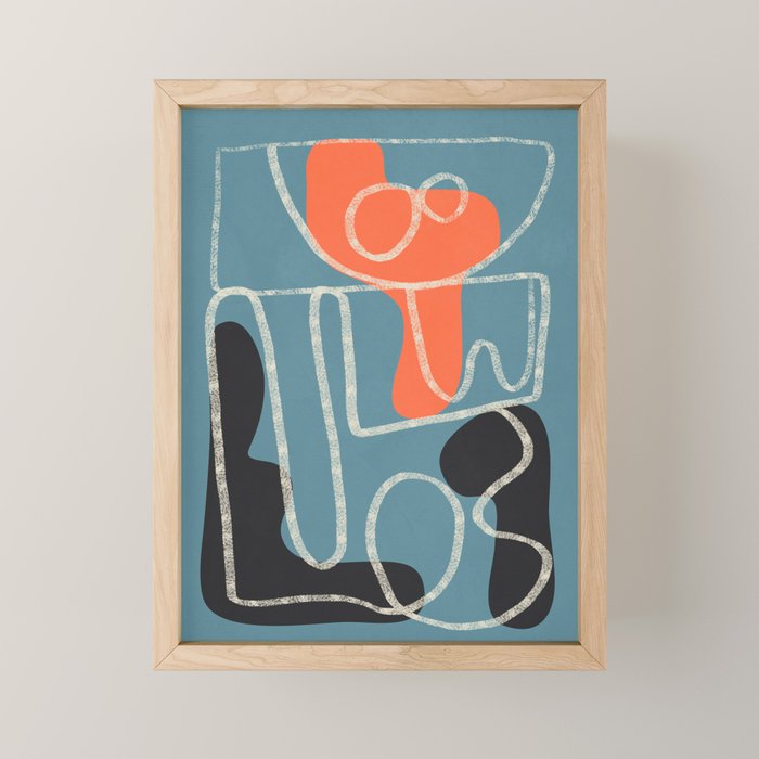 Organic Minimalist Layers 4 Mini Art Print Gallery Image 1