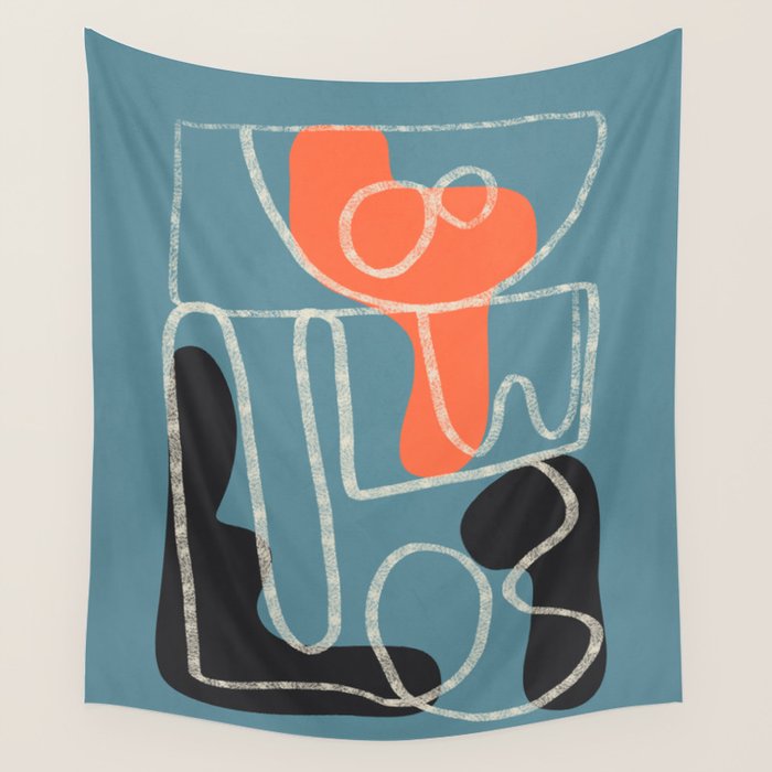 Organic Minimalist Layers 4 Wall Tapestry Gallery Image 1