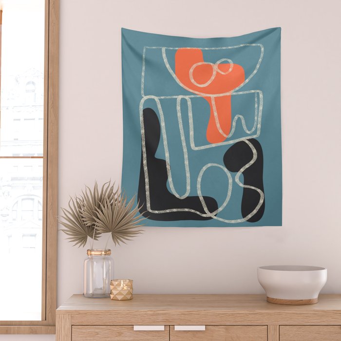 Organic Minimalist Layers 4 Wall Tapestry Gallery Image 2