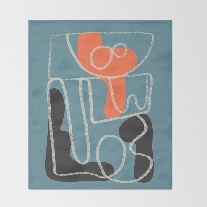 Organic Minimalist Layers 4 Throw Blanket Gallery Image 2