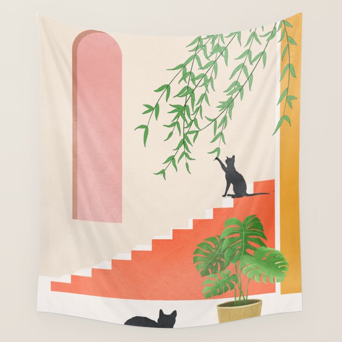 Cat Space II Wall Tapestry Gallery Image 4