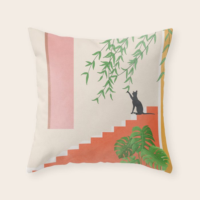 Cat Space II Throw Pillow Gallery Image 6