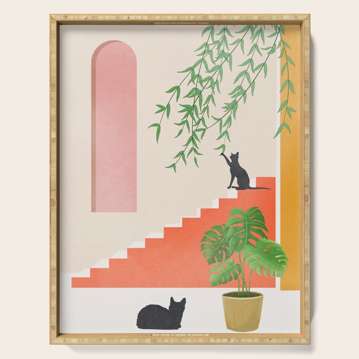 Cat Space II Serving Tray Gallery Image 1